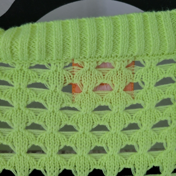 WISPR Pointelle Silk-Blend Neon cardigan Sz Med - Picture 9 of 9